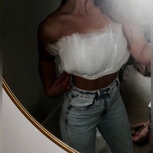 ✨BRIDES✨ Tule Strapless Top